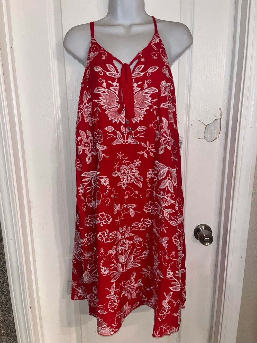 NWT dressbarn Westport red embroidered dress, 2X